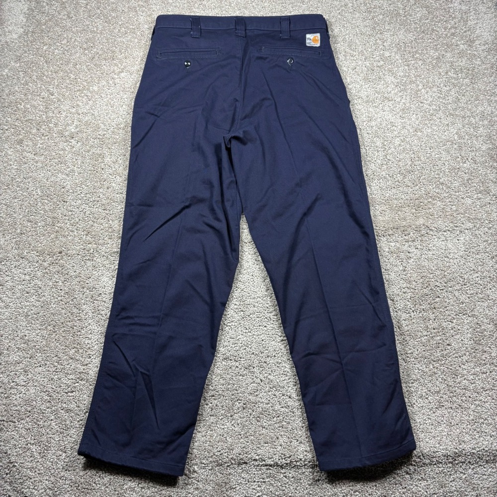Carhartt Mens Navy Blue Flame Resistant FR Work Pants 30x28 371-20 CAT 2 NFPA
